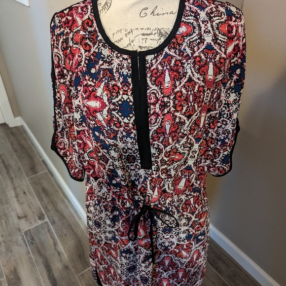 Adrianna Papel Midi Dress w/ Sheer Inside Liner - Picture 2 of 5